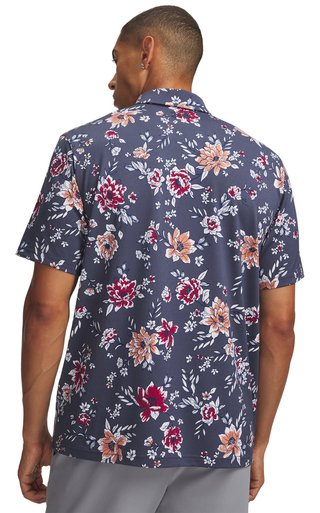 Under Armour Matchplay Printed Herren Polo, downpour gray