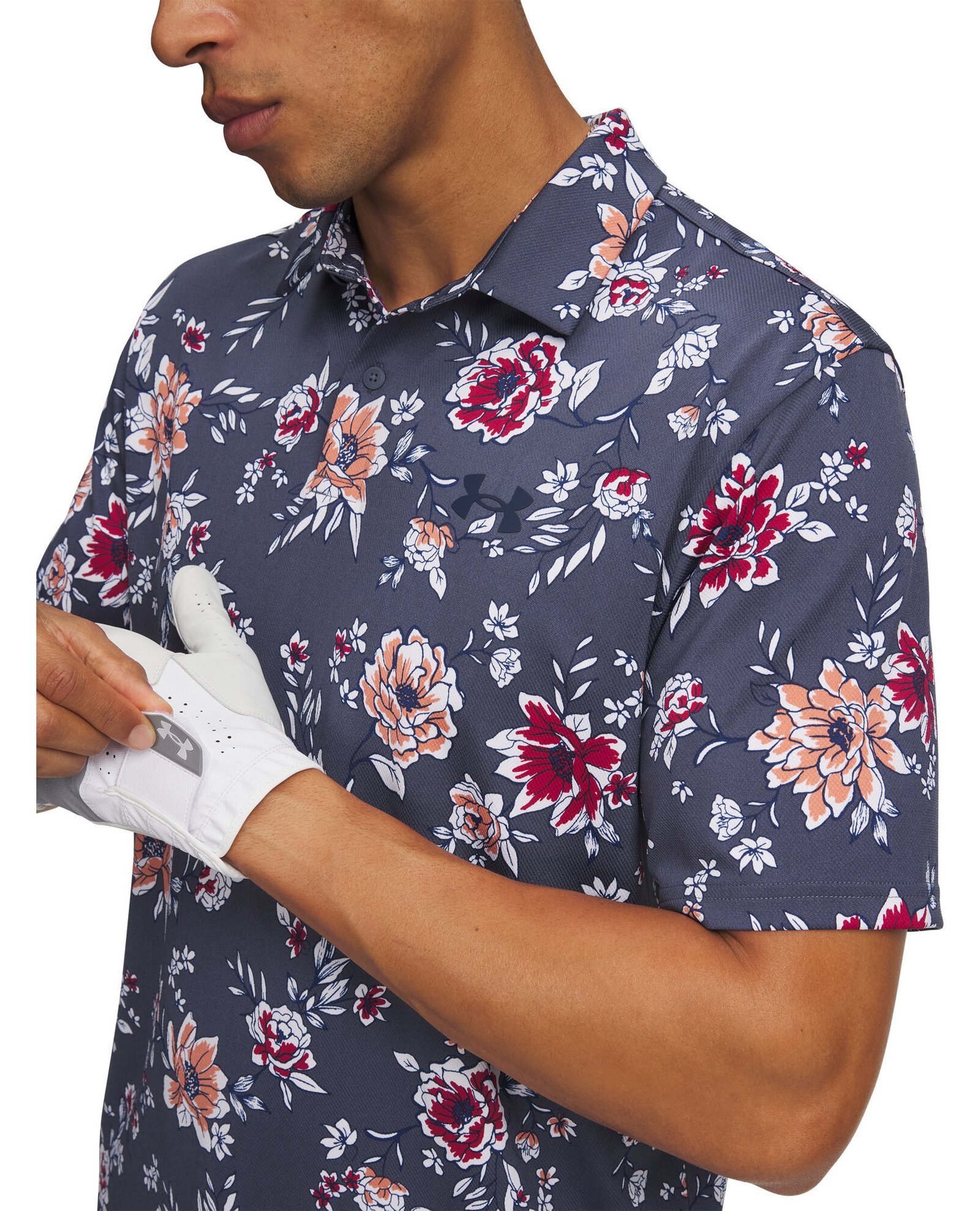 Under Armour Matchplay Printed Herren Polo, downpour gray