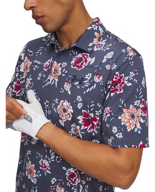 Under Armour Matchplay Printed Herren Polo, downpour gray