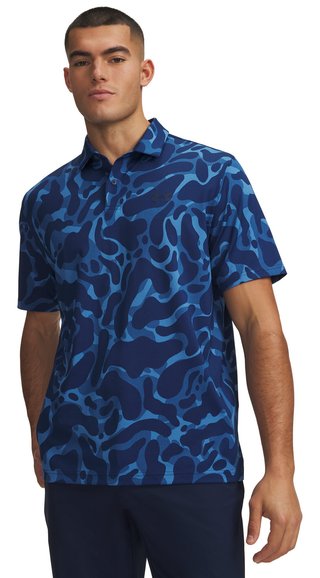 Under Armour Matchplay Printed Herren Polo, aegean blue