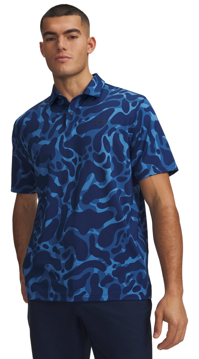 Under Armour Matchplay Printed Herren Polo, aegean blue