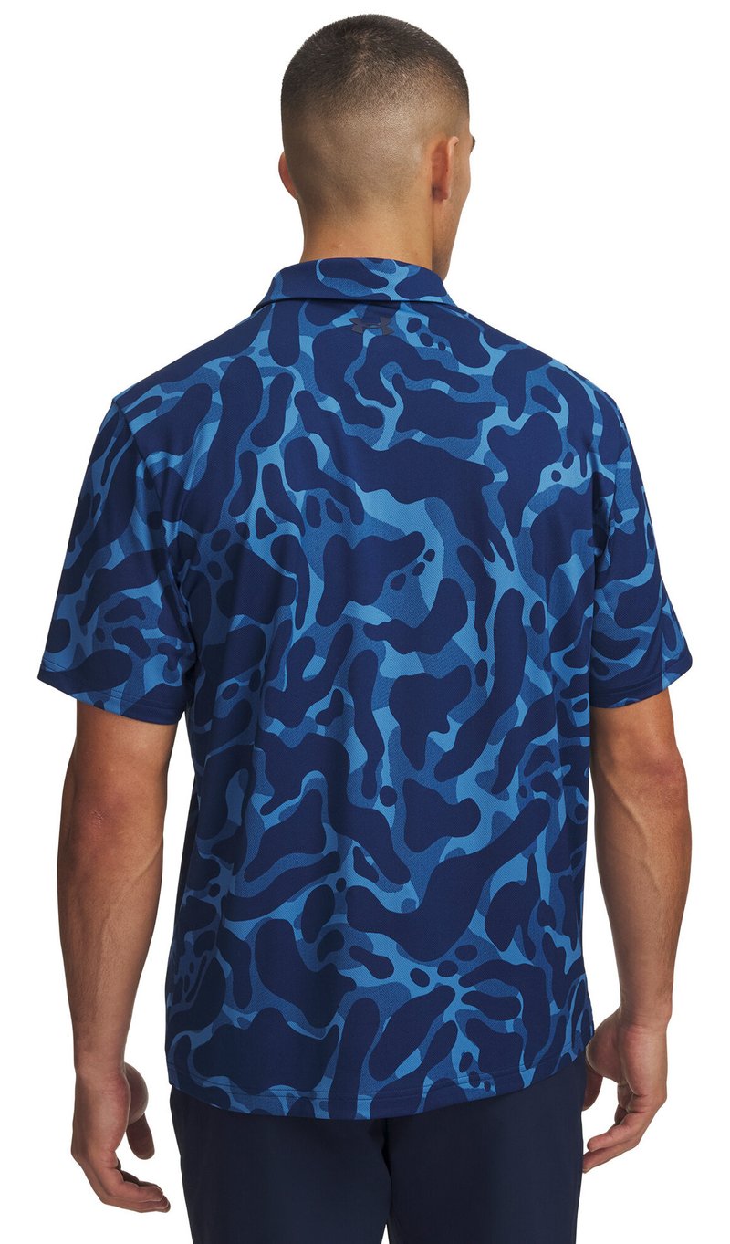 Under Armour Matchplay Printed Herren Polo, aegean blue