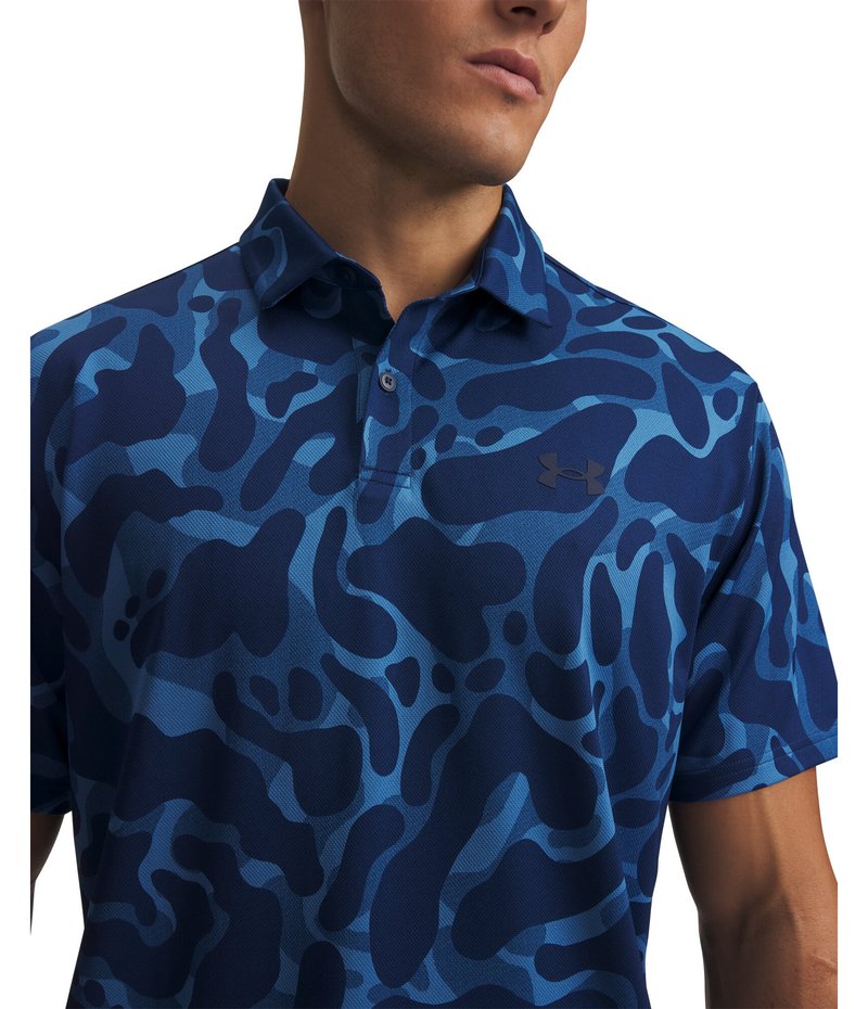 Under Armour Matchplay Printed Herren Polo, aegean blue