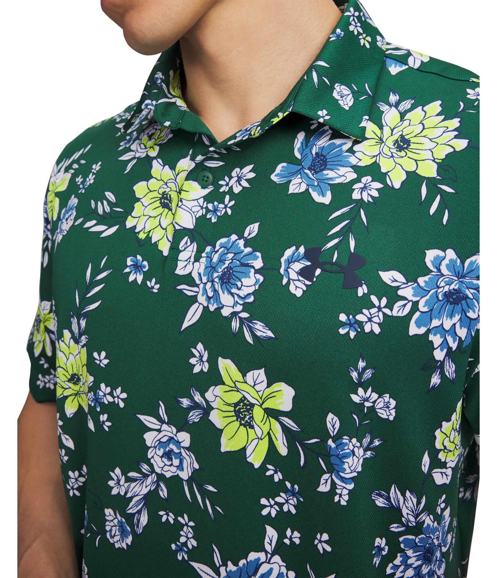 Under Armour Matchplay Printed Herren Polo, campus ivy