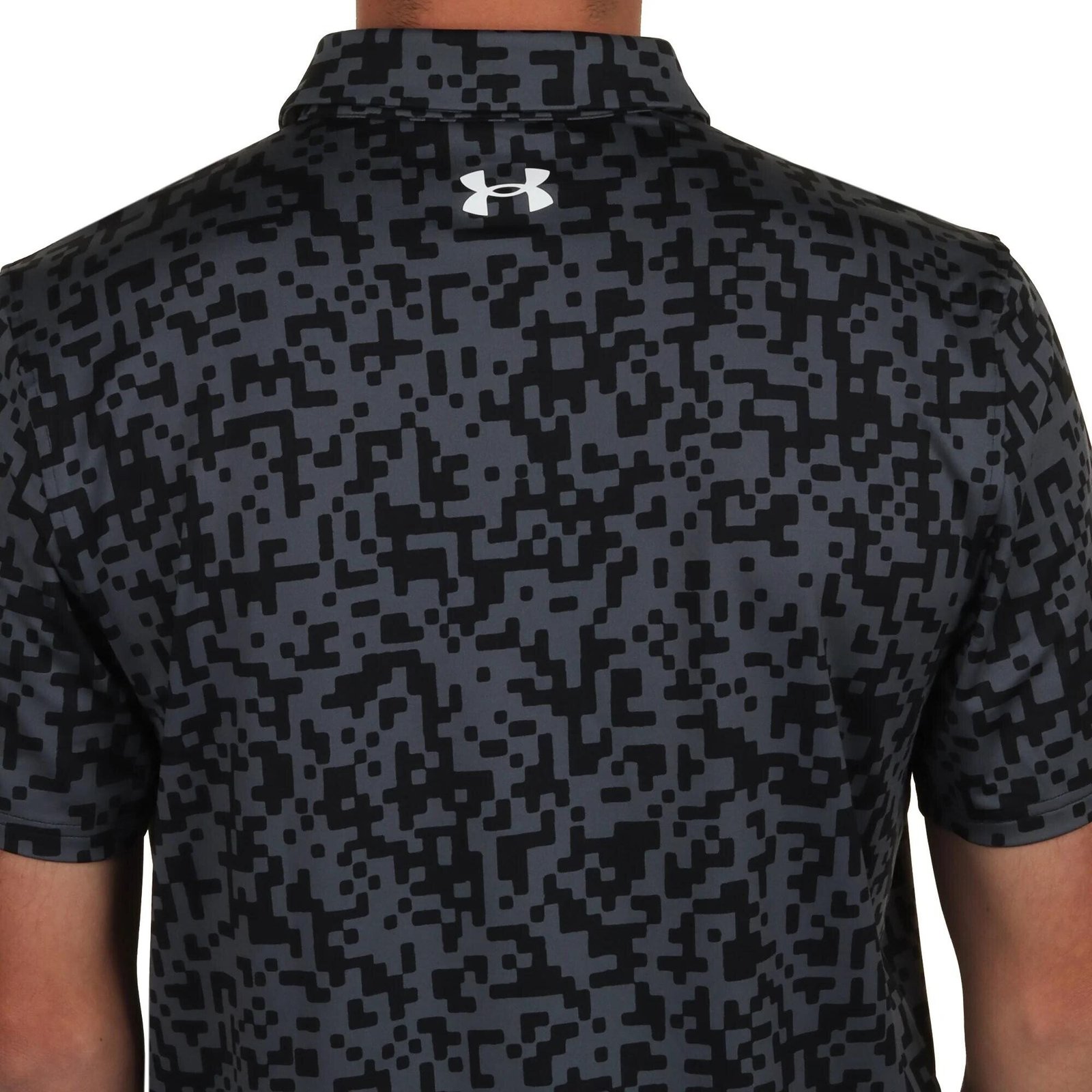 Under Armour T2G Printed Herren Polo, schwarz/castlerock