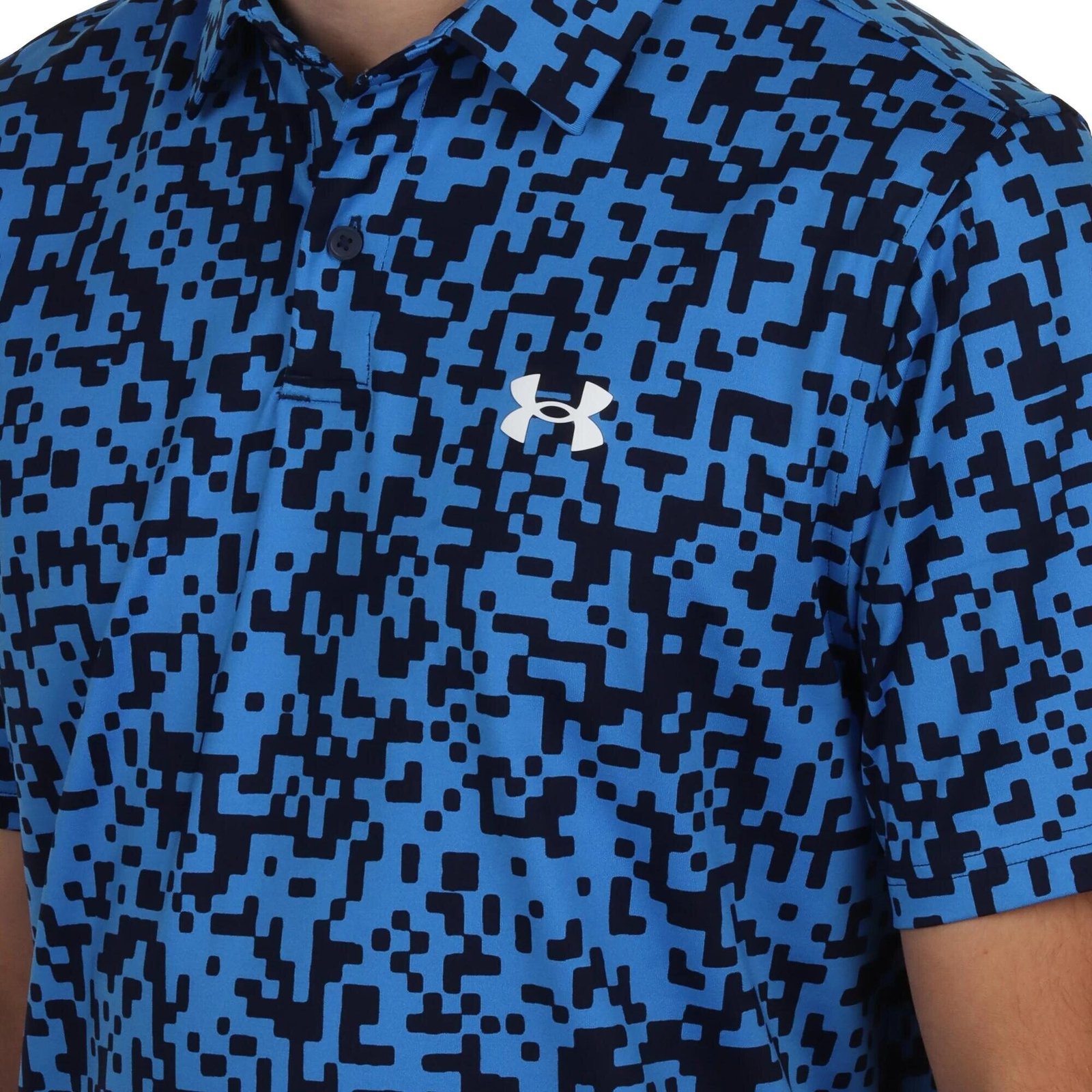 Under Armour T2G Printed Herren Polo, blue atlantis
