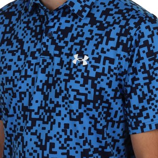 Under Armour T2G Printed Herren Polo, blue atlantis