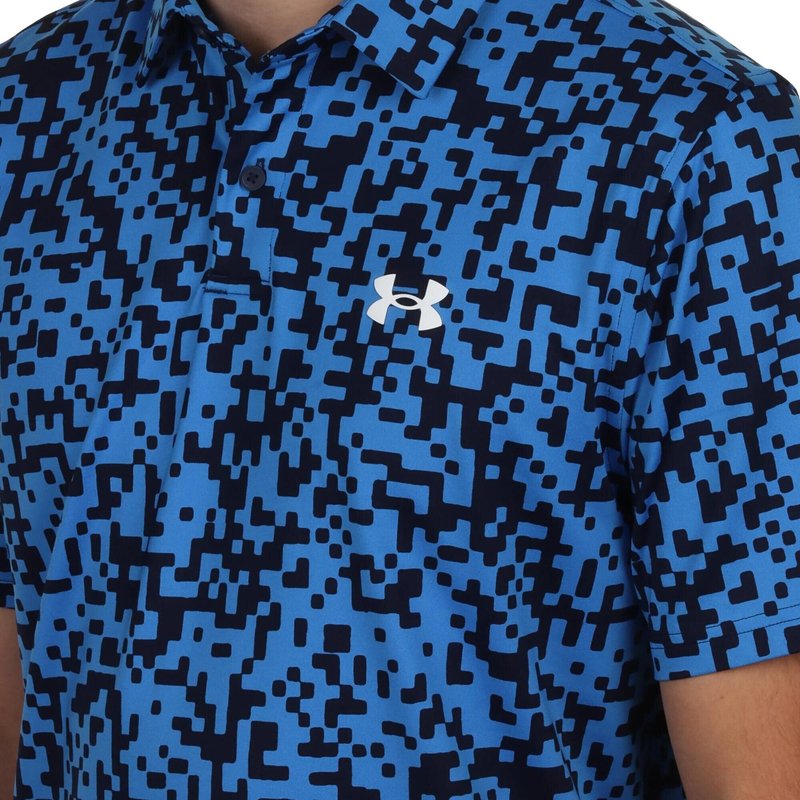 Under Armour T2G Printed Herren Polo, blue atlantis