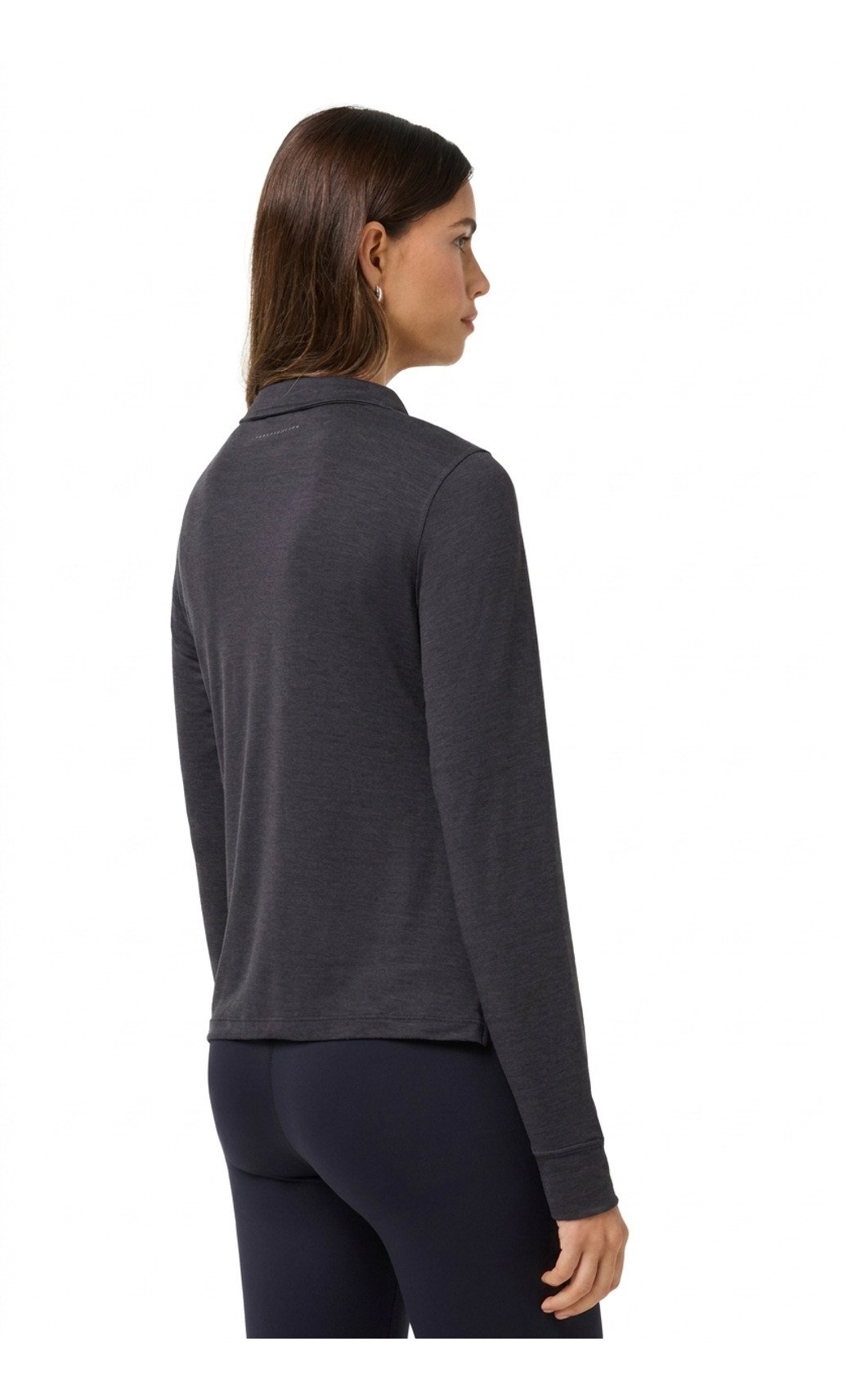 Travis Mathew Skyloft Light Zip longsleeve Damen Polo, heather black