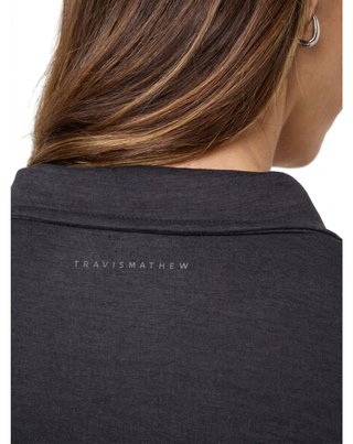 Travis Mathew Skyloft Light Zip longsleeve Damen Polo, heather black