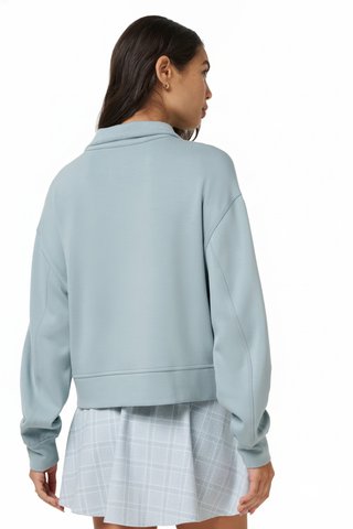 Travis Mathew Skyloft Soft Half Zip Pullover Damen Sweatshirt, slate