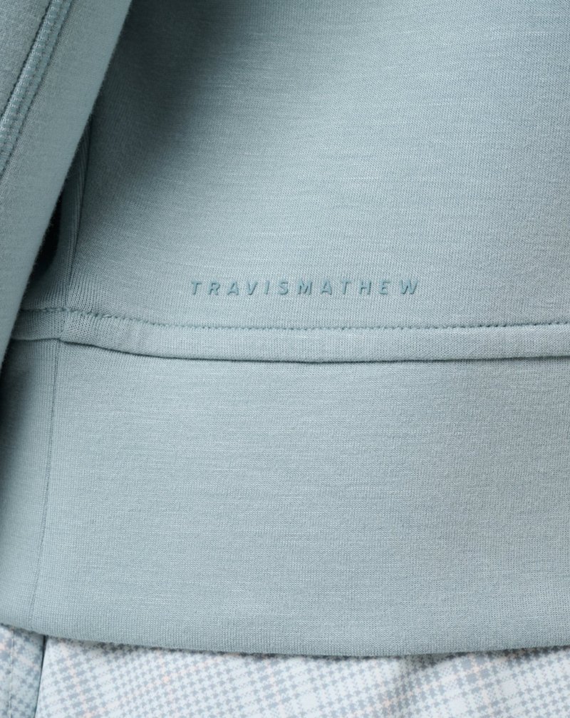 Travis Mathew Skyloft Soft Half Zip Pullover Damen Sweatshirt, slate