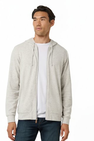 Travis Mathew Cloud Sweater Full Zip Herren Kapuzenpullover, heather grey