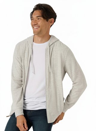 Travis Mathew Cloud Sweater Full Zip Herren Kapuzenpullover, heather grey