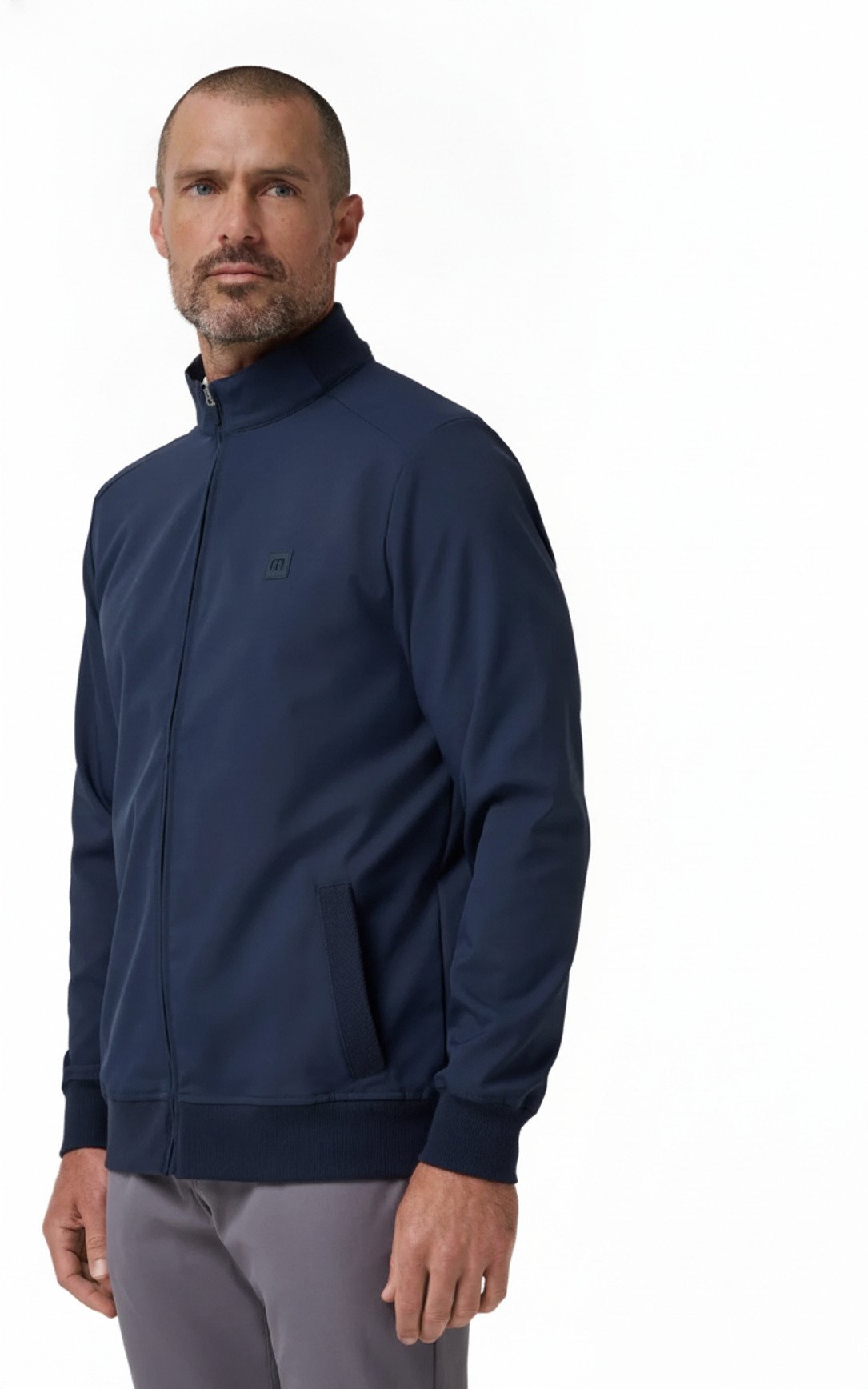 Travis Mathew Open To Close 2.0 Full Zip Herren Jacke, total eclipse