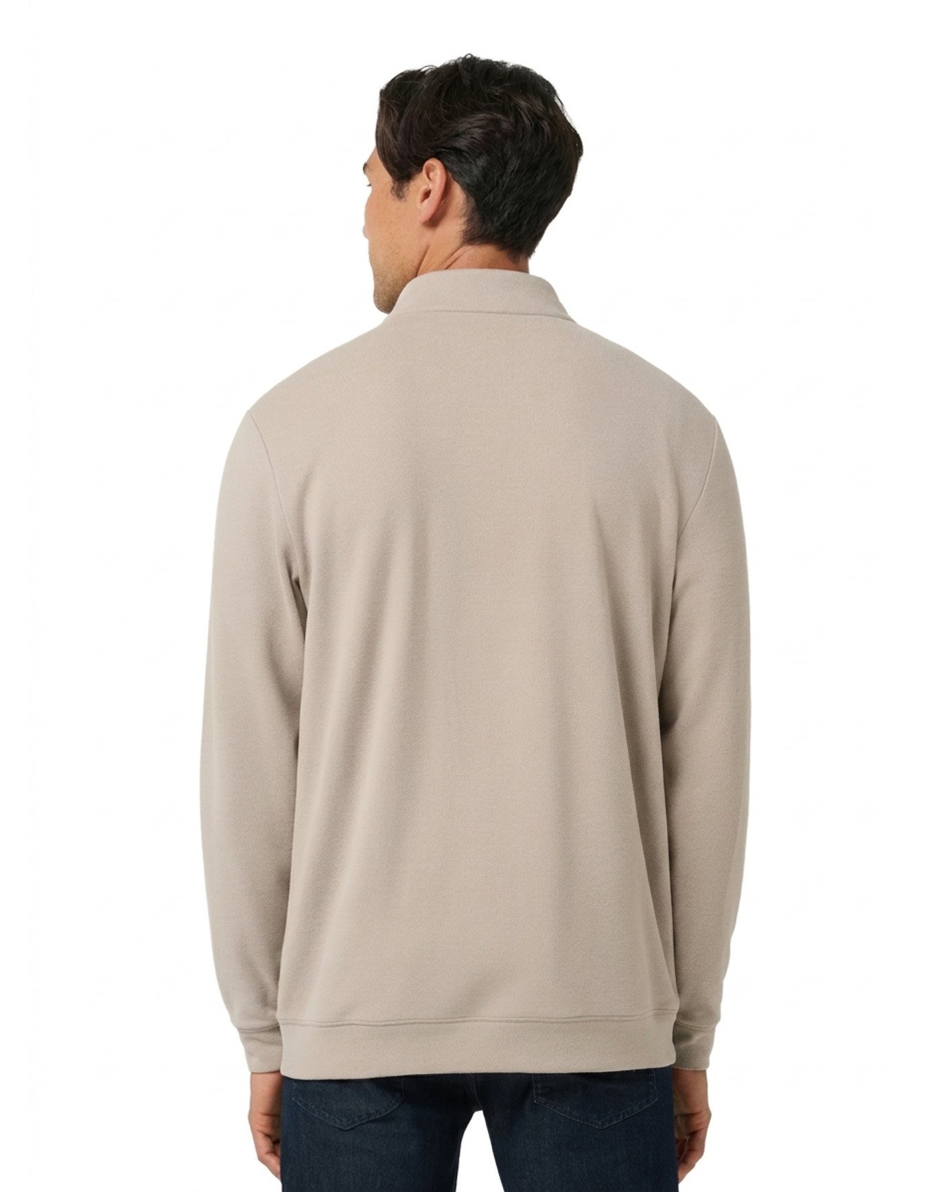 Travis Mathew Cloud Herren Pullover 1/4 zip, heather roasted cashew