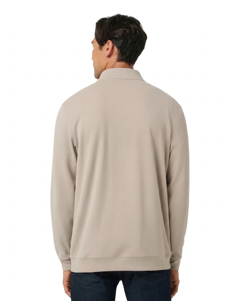 Travis Mathew Cloud Herren Pullover 1/4 zip, heather roasted cashew