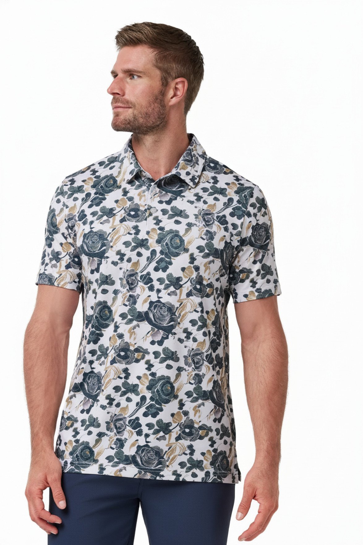Travis Mathew Featherweight Villa Herren Polo, weiß