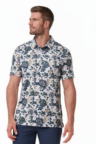 Travis Mathew Featherweight Villa Herren Polo, weiß