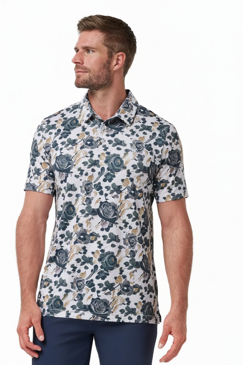 Travis Mathew Featherweight Villa Herren Polo, weiß