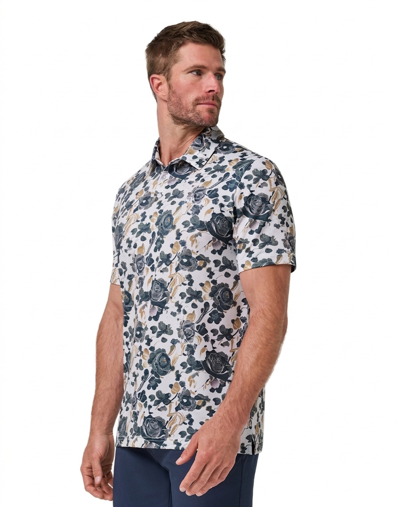 Travis Mathew Featherweight Villa Herren Polo, weiß