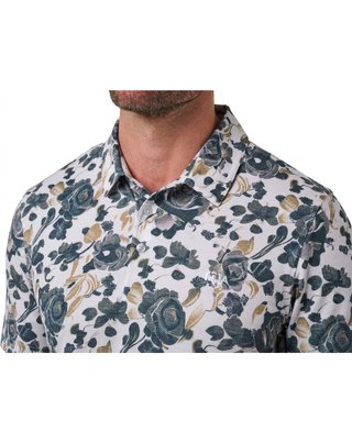 Travis Mathew Featherweight Villa Herren Polo, weiß