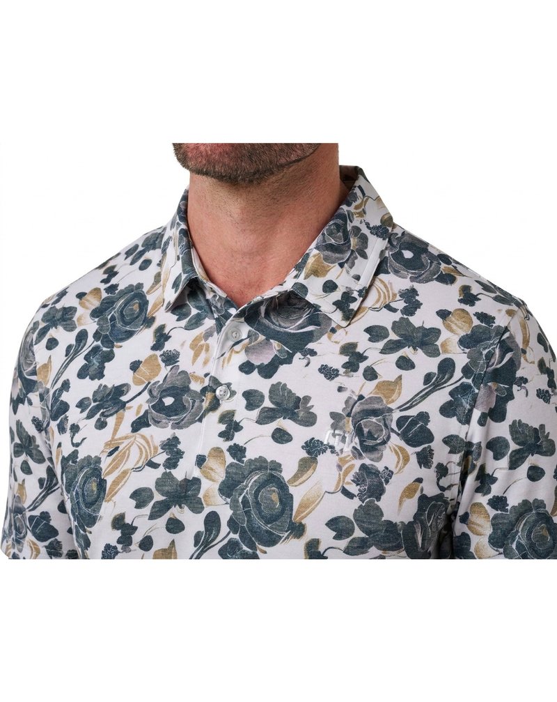 Travis Mathew Featherweight Villa Herren Polo, weiß