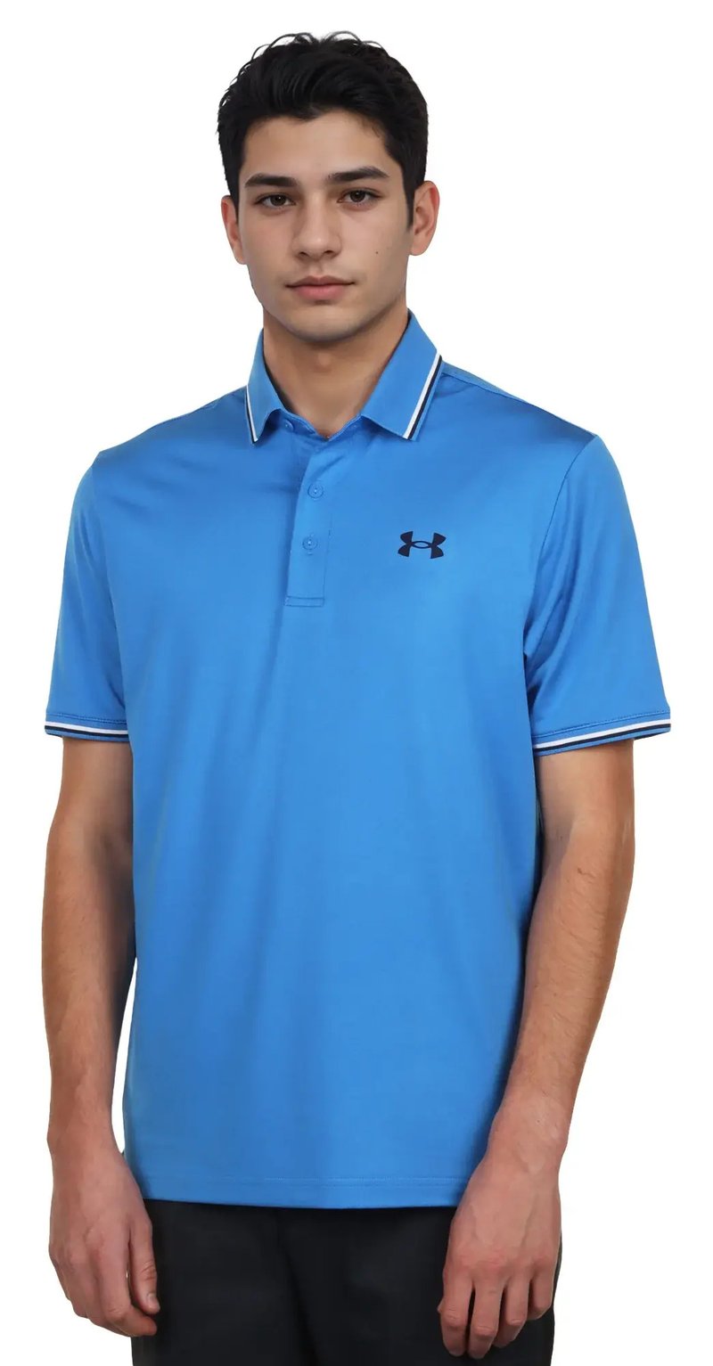 Under Armour Playoff 3.0 Rib Herren Polo, blue atlantis