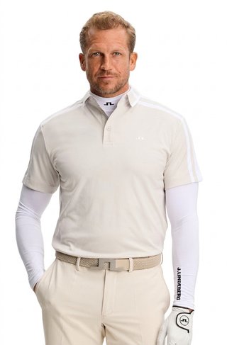 J.Lindeberg Bozak Herren Polo, moonbeam