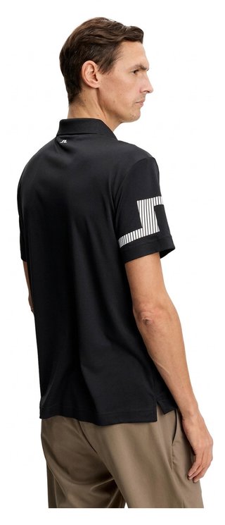 J.Lindeberg Heath Herren Polo, schwarz