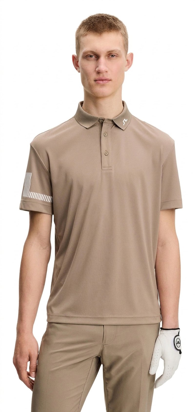 J.Lindeberg Heath Herren Polo, brindle