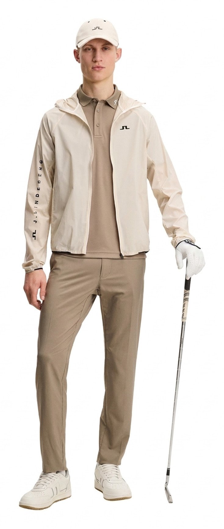 J.Lindeberg Heath Herren Polo, brindle