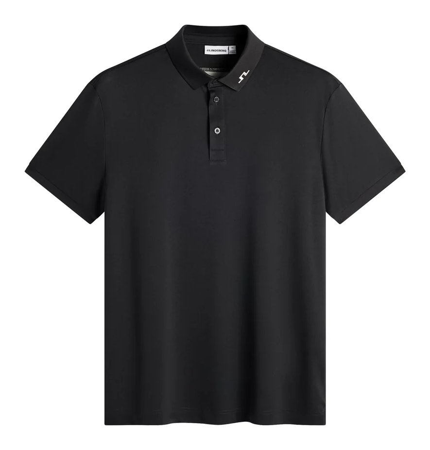 J.Lindeberg KV Print Herren Polo, schwarz