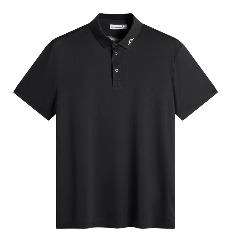 J.Lindeberg KV Print Herren Polo, schwarz