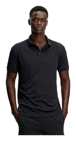 J.Lindeberg KV Print Herren Polo, schwarz