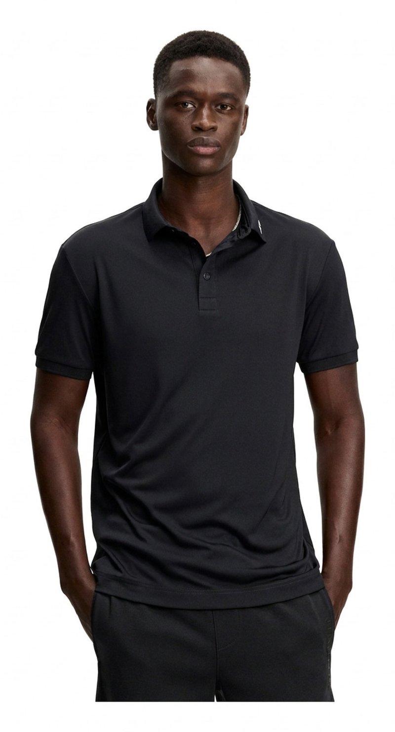 J.Lindeberg KV Print Herren Polo, schwarz