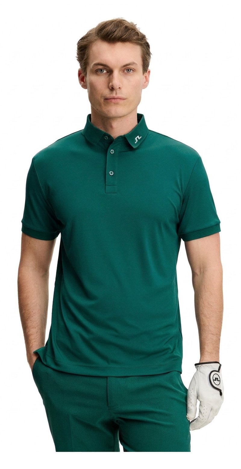 J.Lindeberg KV Print Herren Polo, forest biome
