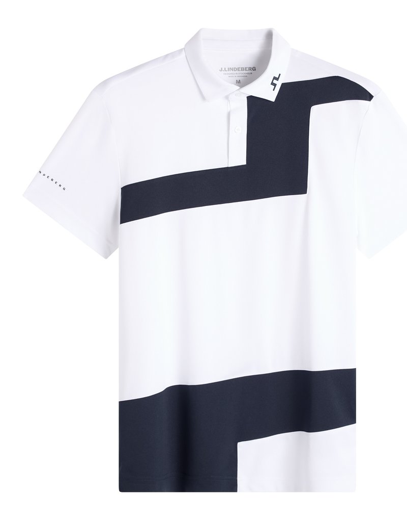 J.Lindeberg Sidd Herren Polo, weiß