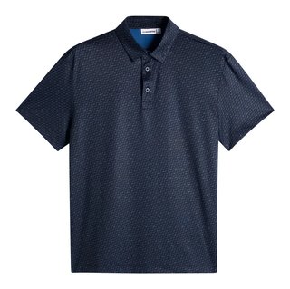 J.Lindeberg Tod Print Herren Polo, bias bridge micro navy set