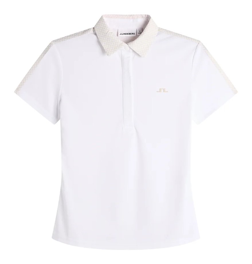 J.Lindeberg Cara Print Damen Polo, weiß