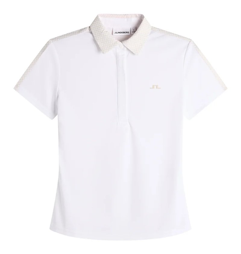 J.Lindeberg Cara Print Damen Polo, weiß