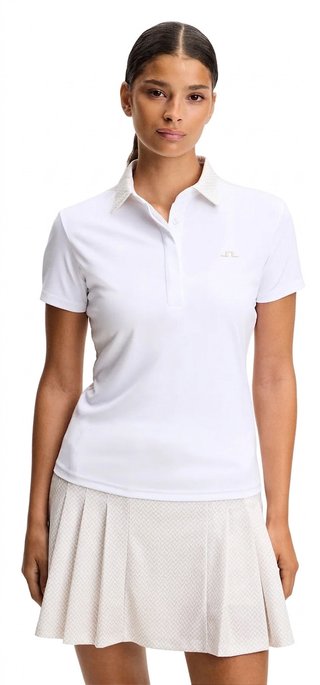 J.Lindeberg Cara Print Damen Polo, weiß