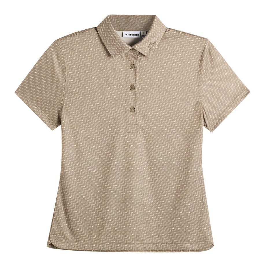 J.Lindeberg Caitlyn Damen Polo, bias bridge micro brindle moon