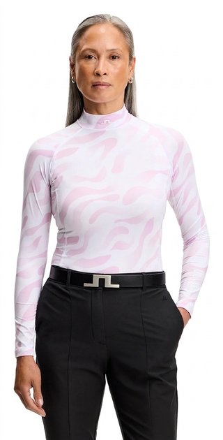 J.Lindeberg Ella Print Compression Damen Top, bunker fade white orchid