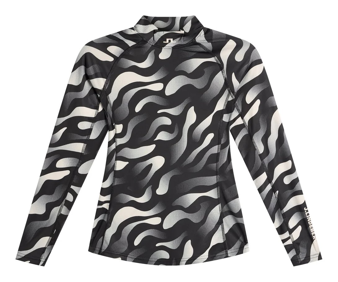 J.Lindeberg Ella Print Compression Damen Top, bunker fade black moonbeam