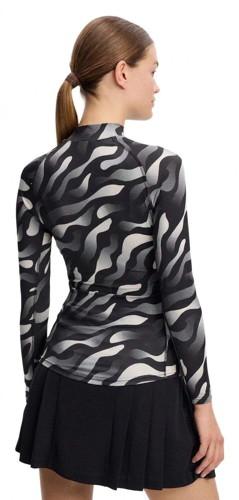 J.Lindeberg Ella Print Compression Damen Top, bunker fade black moonbeam