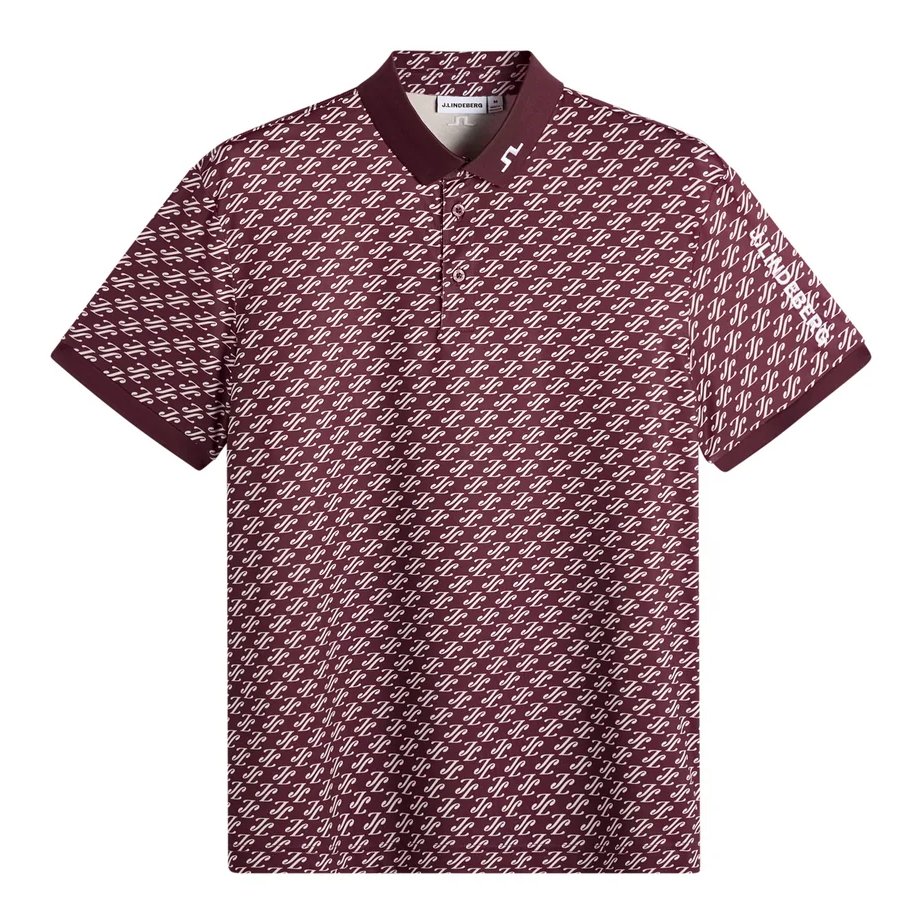 J.Lindeberg Tour Tech Print Damen Polo, cardi jacquard - winetasting