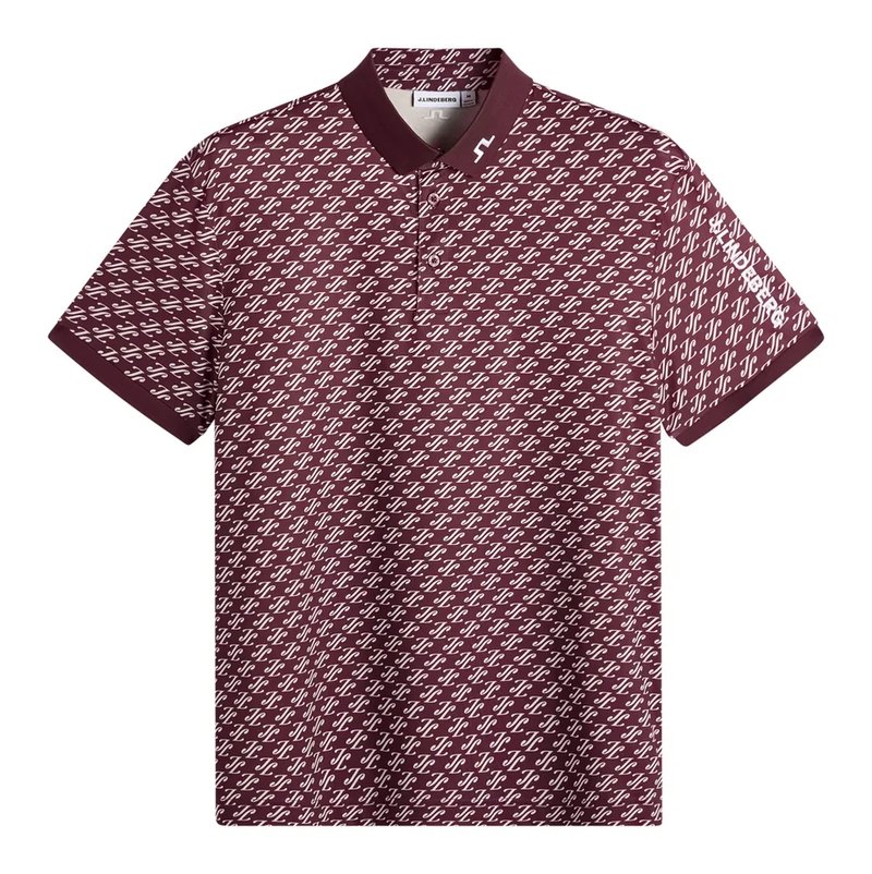 J.Lindeberg Tour Tech Print Damen Polo, cardi jacquard - winetasting