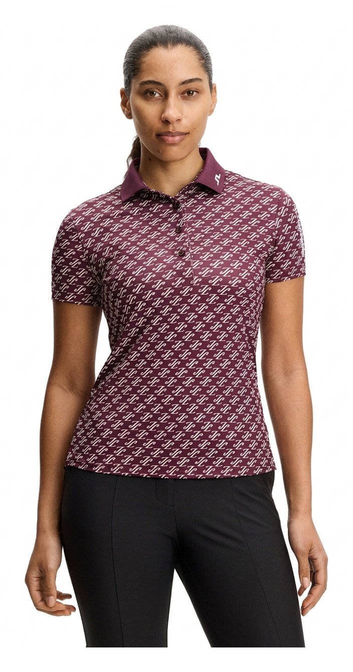 J.Lindeberg Tour Tech Print Damen Polo, cardi jacquard - winetasting