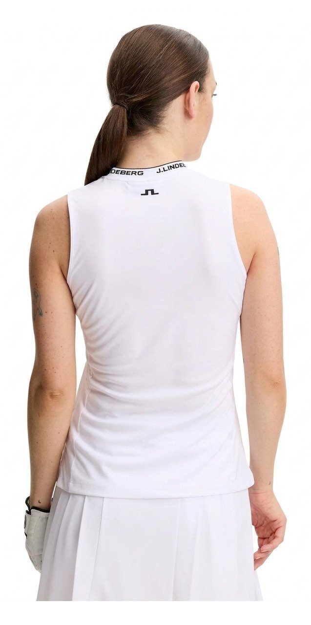 J.Lindeberg Leya Sleeveless Damen Polo, weiß